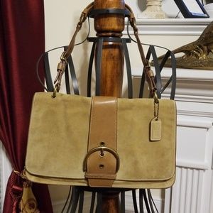 Coach Tan Suede shoulder bag